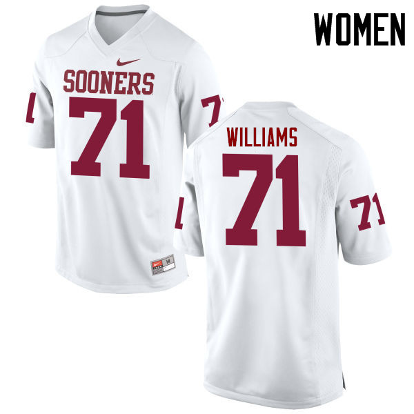 Women Oklahoma Sooners #71 Trent Williams College Football Jerseys Game-White - Click Image to Close